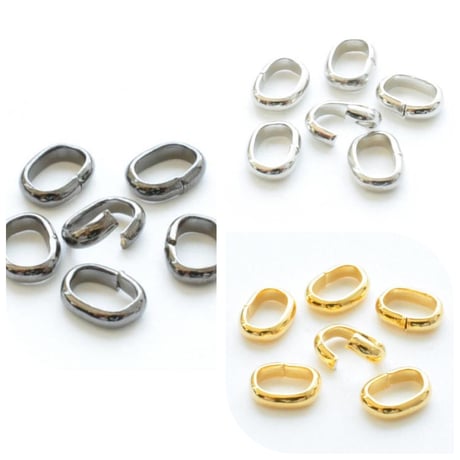 【全３色】甲丸カン5mm　50個