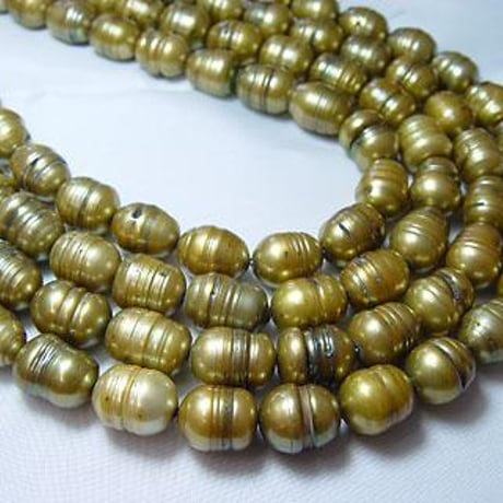 淡水パール  ゴールド バロック  9～9.5mm