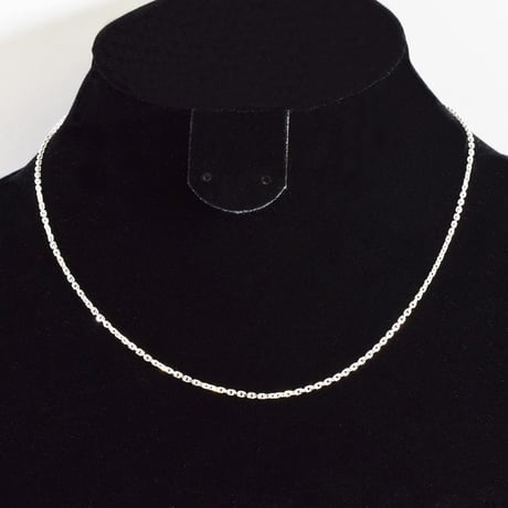 SILVER925　アズキ4面カットチェーンネックレス【40㎝】