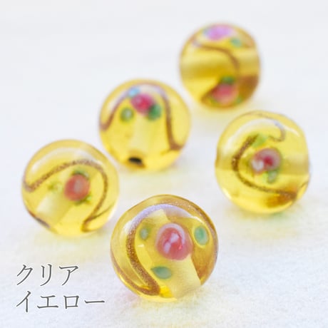 チェコ製 ガラスビーズルキノ【クリア】 １０mm ５個