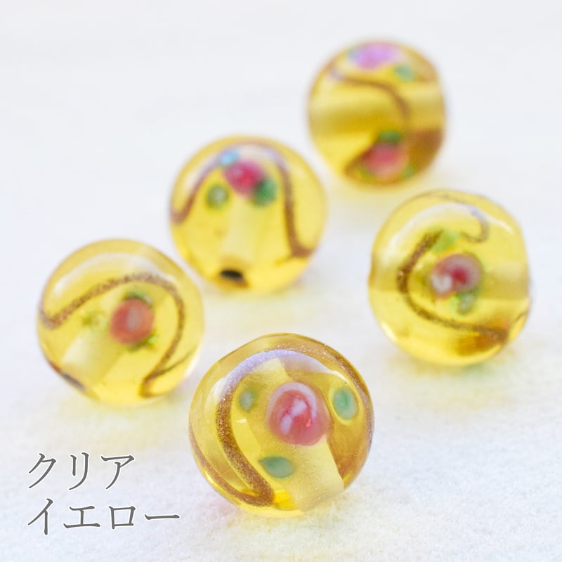 チェコ製 ガラスビーズルキノ【クリア】 10mm 5個 | beads lot