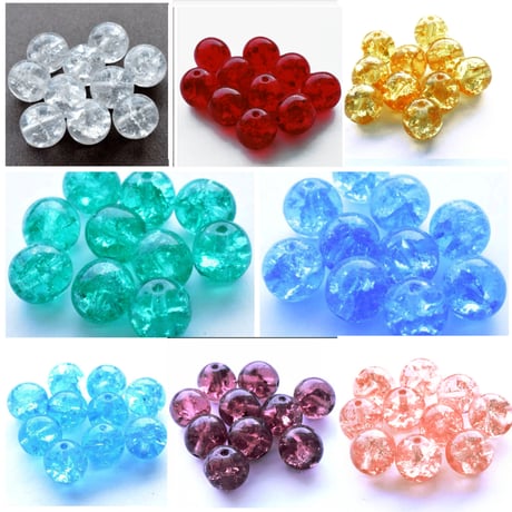 【全８色】チェコ製 フローズン ８mm　５０個