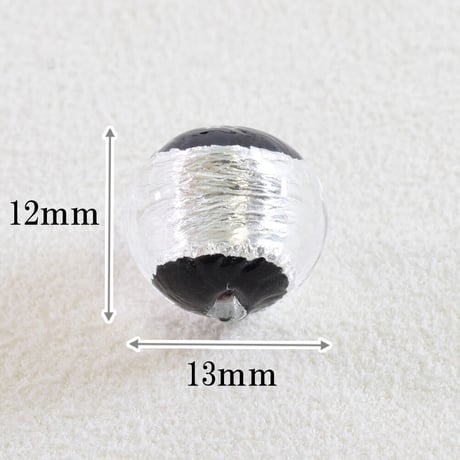 【ベネチアン】　ラ・ペルラ　シルバーブラック　約12ｍｍ