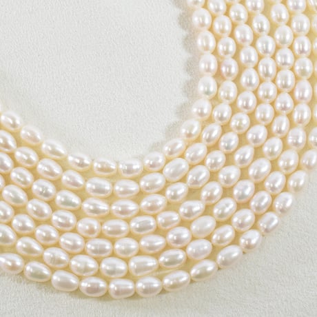 淡水パール ホワイト ライス 約6～7.5mm 【38～40cm】