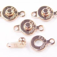 ニューホック 小サイズ 7mm ピンクゴールド 真鍮製 10組