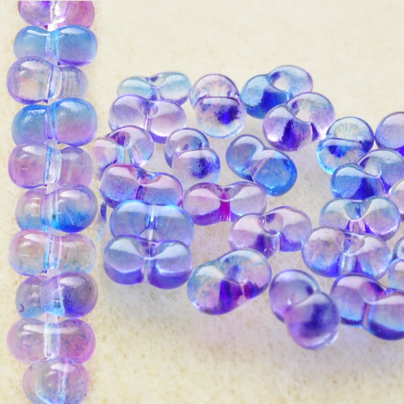 チェコビーズファルファーレ(ラスターバイオレット) 大人気 【全6色展開】ファルファーレ パステルカラーセット の