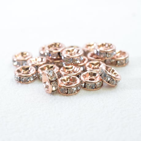 国内メッキ   ラインストーンセッティング【ロンデル6mmPG・20個】