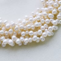 淡水パール  ホワイト ドロップ  6～6.5mm