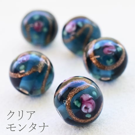 チェコ製 ガラスビーズルキノ【クリア】 １０mm ５個