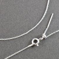 SILVER925　スライドピンチェーン　アズキ4面カット　1mm幅　50cm