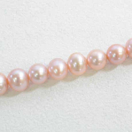 天然色 淡水パール ピンク 丸ポテト 約7×8mm 【39.5cm】