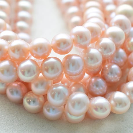 淡水パール ピンク エッグ 7〜7.5mm