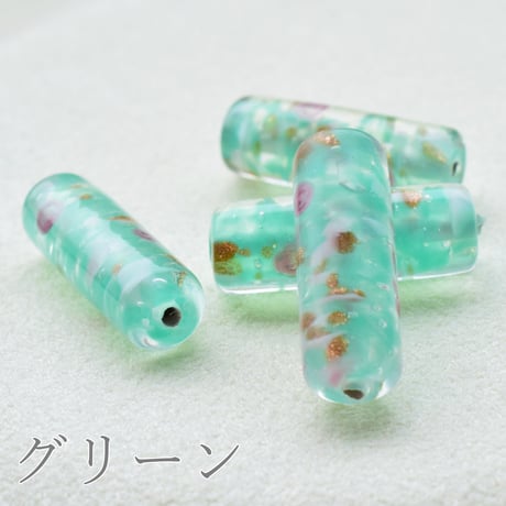 【全4色】チェコ製 ガラスビーズ　マチス ２３×８mm １個