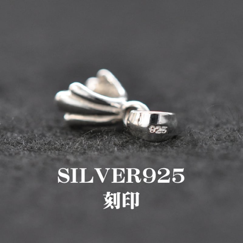 シルバー925 6mm幅 シェル型Aカンジョイントバチカン【2個 シルバー925 6mm幅 シェル型Aカンジョイントバチカン【2個