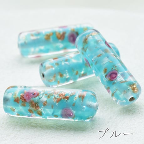 【全4色】チェコ製 ガラスビーズ　マチス ２３×８mm １個