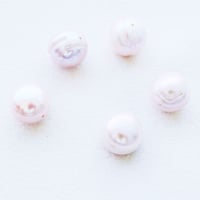 淡水パール  エッグ ピンク  丸フラットサークル 11～12mm 【2個】