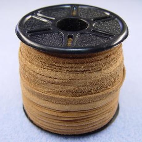 【山羊革スエード紐】3mm×約25m巻（ナチュラル／ライム／ターコイズ）
