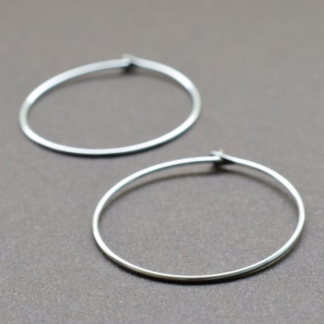 シルバー925 フープピアス30mm【3ペア】