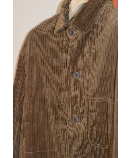 CORDUROY COVERALL JACKET / DARK BROWN