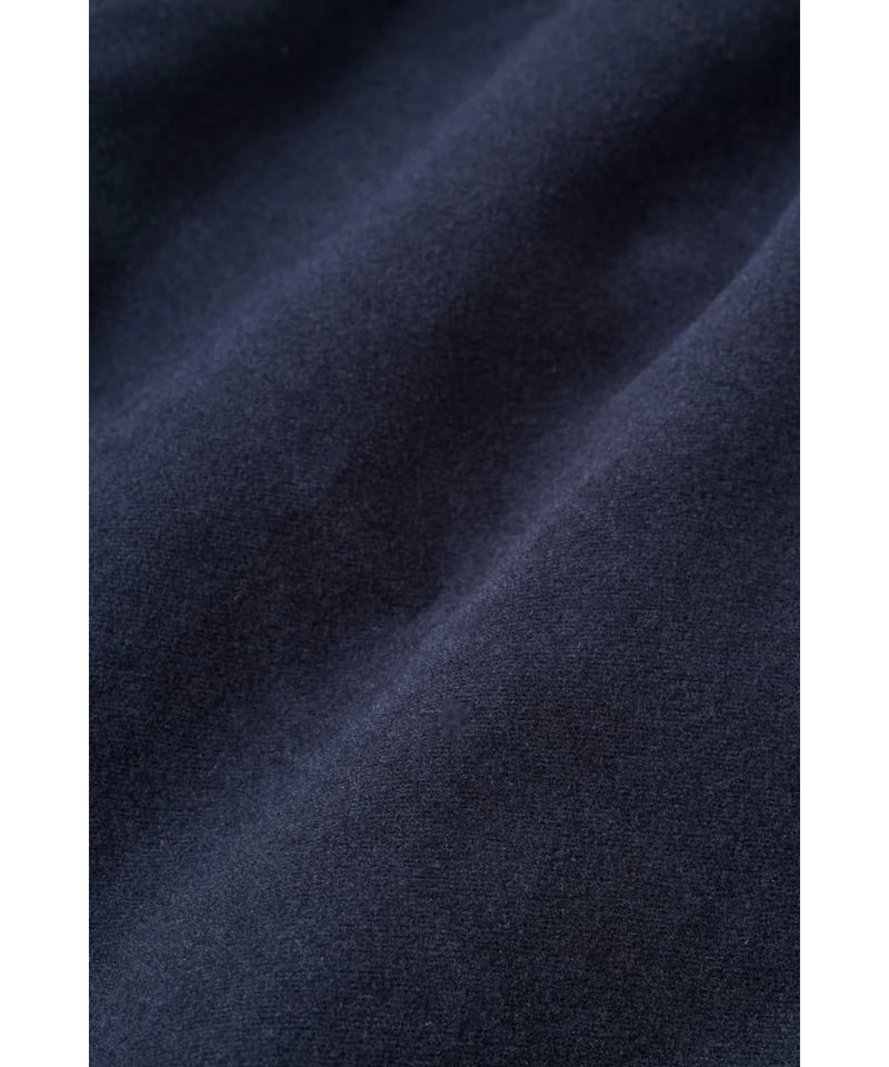 BRITISH MOLESKIN 2 TUCK WIDE PANTS / NAVY | CLO