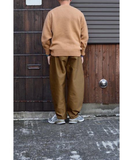 SOFT LAMB WOOL KNIT PULLOVER  / Camel