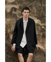 SUPERIOR GABARDINE TAILORED JACKET / BLACK
