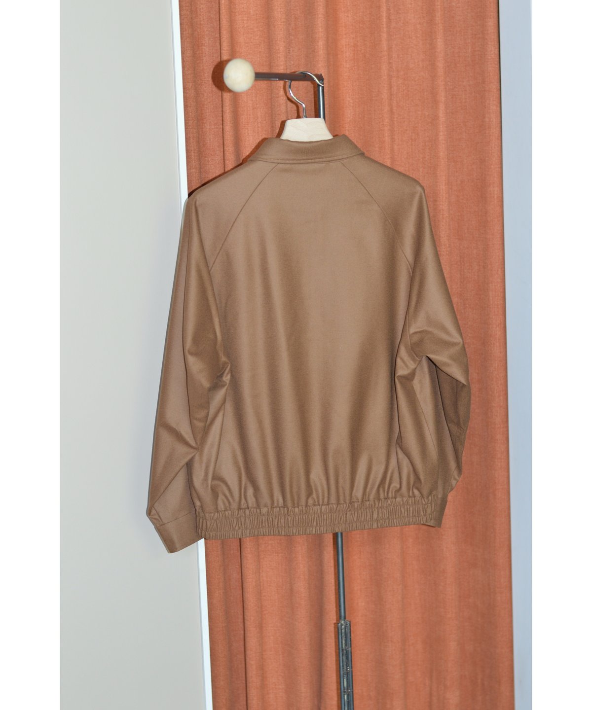 FLANNEL RAGLAN BLOUSON / BROWN | CLOTH&CLOTHING