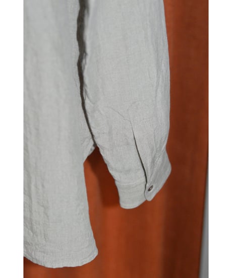 stand collar shirt / ECRU