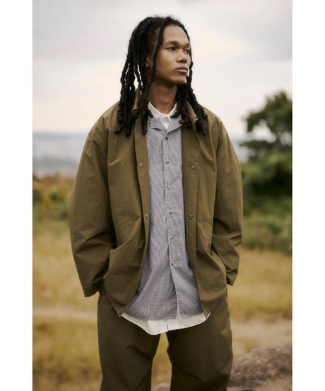 WINDS-DAY COTTON NYLON COACH JACKET / OLIVE