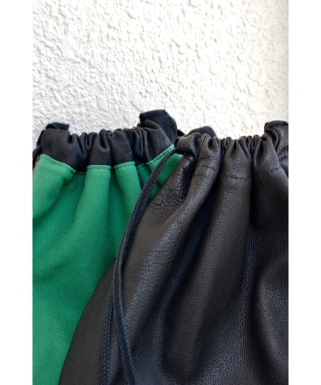 C&C Reversible Drawstring Bag /  Green x Black