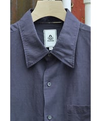 製品染めウールシルクシャツ / Purple