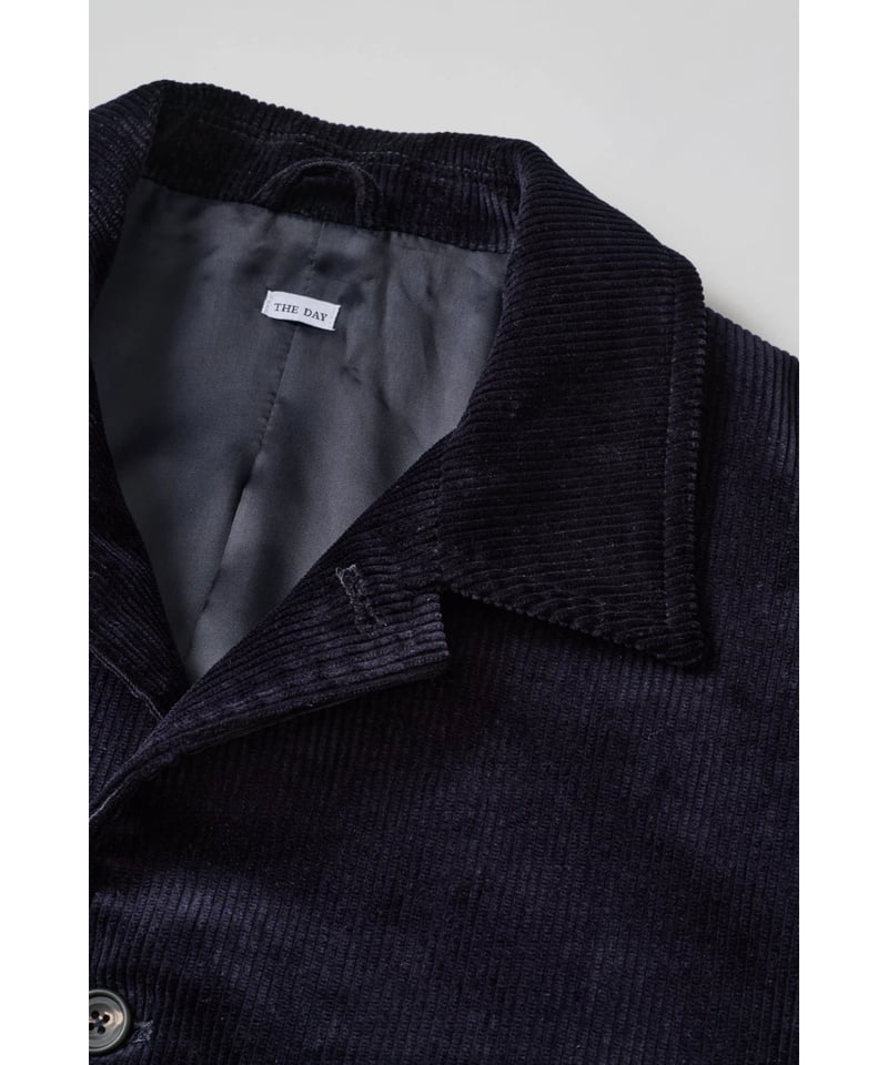 BRITISH CORDUROY CAR COAT / NAVY | CLOTH&CLOTHI