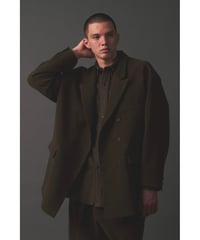 MOLESKIN DOUBLE BREASTED JACKET / BLACK | CLOTH