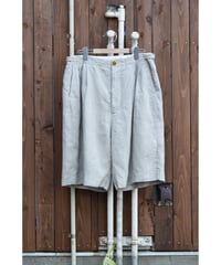 Tucked Wide Shorts - LinenOxford