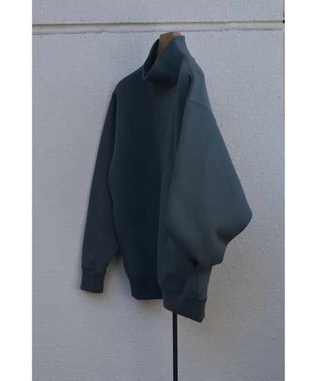 Card board knit mockneck Sweat / Moss grey