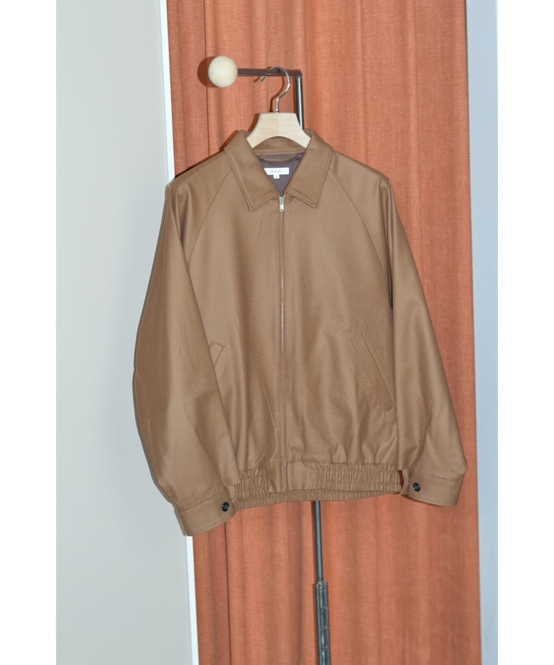 FLANNEL RAGLAN BLOUSON / BROWN | CLOTH&CLOTHING