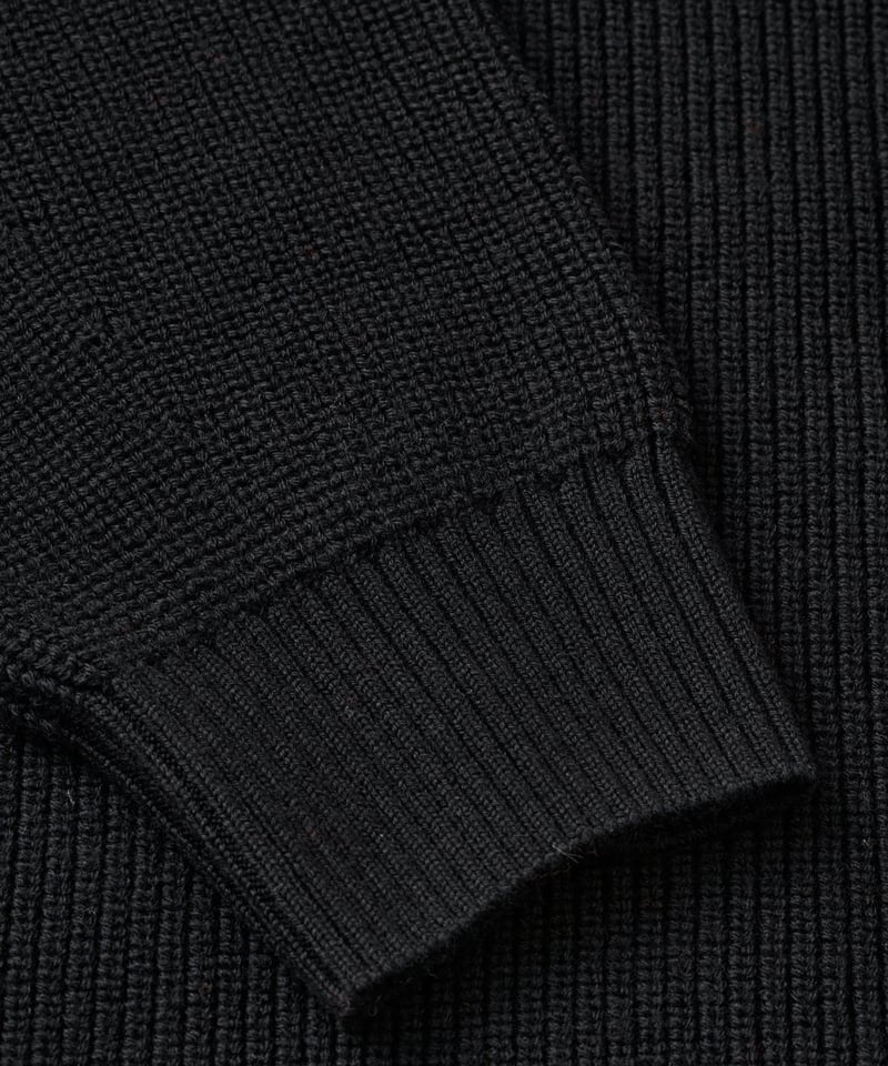 LOW GAUGE MERINO CREWNECK KNIT / BLACK | CLOTH& LOW GAUGE MERINO CREWNECK KNIT / BLACK | CLOTH&