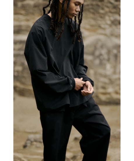 QUICK DRY STRETCH LONG SLEEVE SHIRT / BLACK
