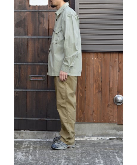 田口さんの高密度タイプライターワークシャツ / Lt.Green