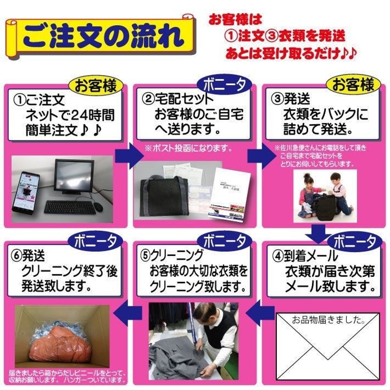 点数無制限詰め放題Lコース | 宅配クリーニングボニータ