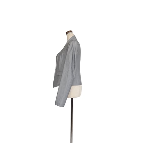 divka ディウカ  Linen Nylon Rigid Cloth Shawl Collar Jacket