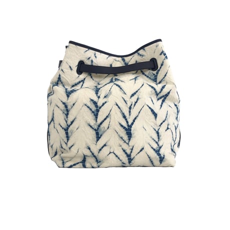 Organic Cotton 2-Way Rucksack "Joseph" Navy Blue / Ivory