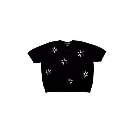 26SS suzusan Washable Merino Wool Knit T-shirt Black
