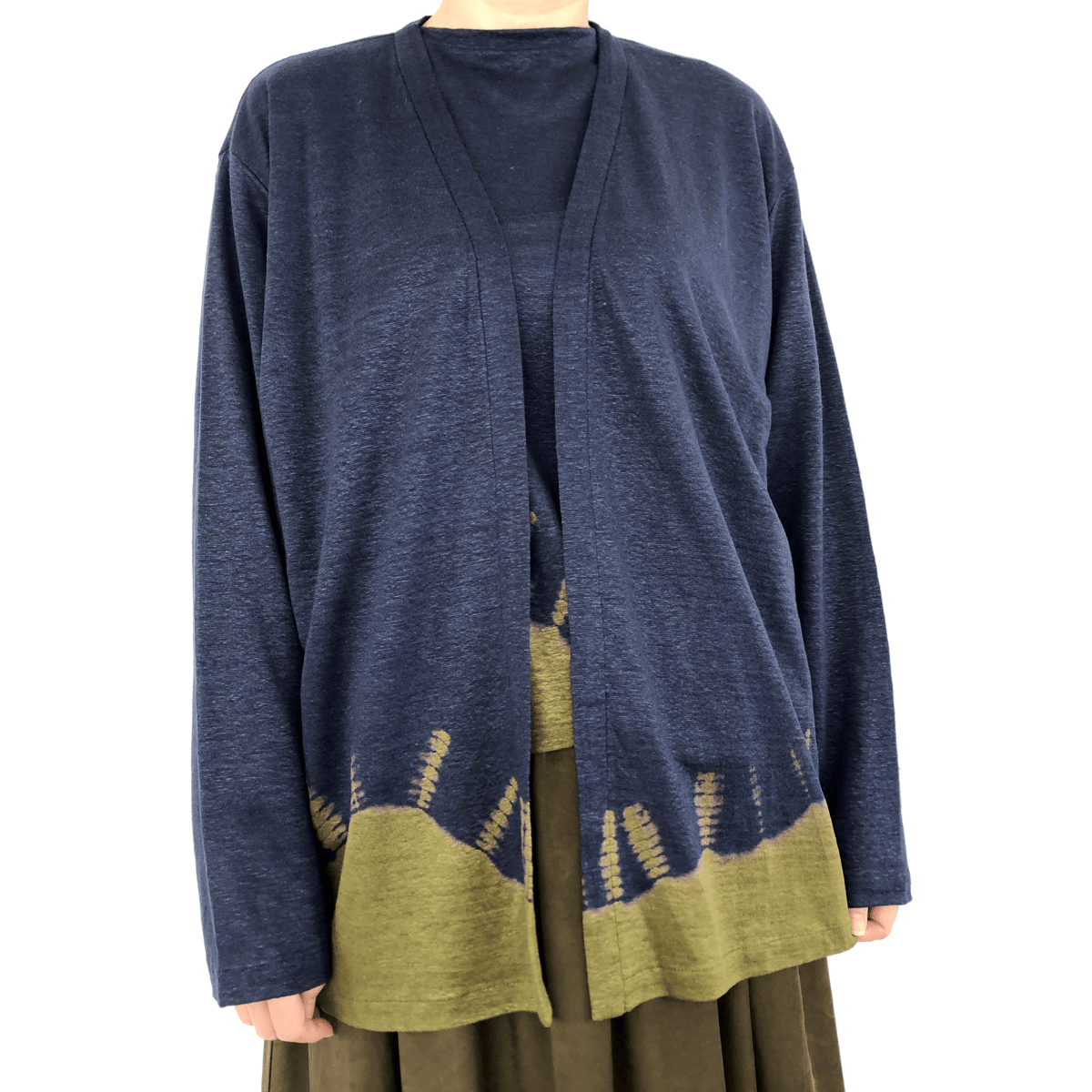 suzusan Linen Jersey Summer Cardigan 