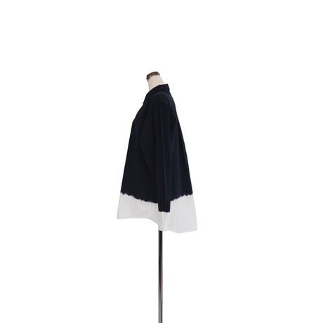 suzusan Cotton Pin Stripe Classic Long Sleeve Shirt Black / White