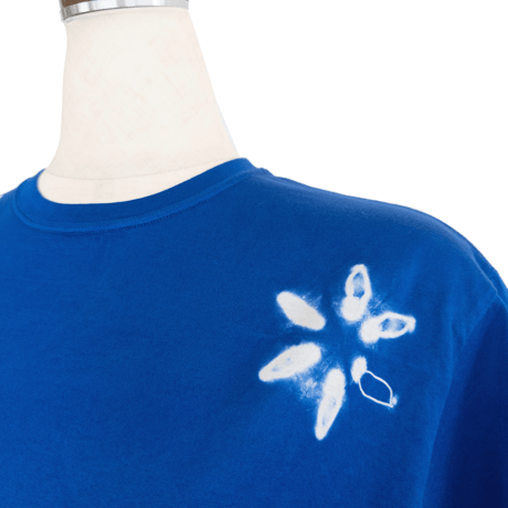 suzusan Giza Cotton Jersey Short Sleeve T-Shirt Blue / Light Grey
