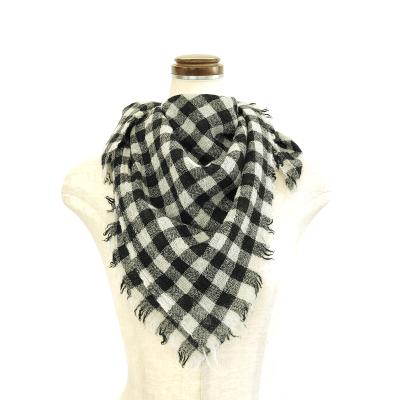 アプントビー　カシミヤストール apuntob アプントビー カシミヤ・ギンガムストール ネイビー