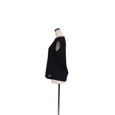 support surface ボートネック・カットソー Black