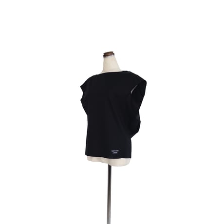 support surface ボートネック・カットソー Black