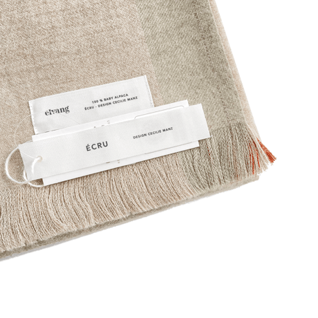 ELVANG (エルヴァン)　Ecru alpaca throw Beige